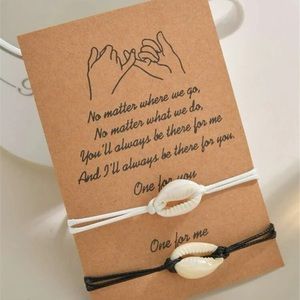 Mother Daughter & Friendship Shell Bracelet Set